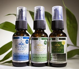 three bottles of cbd